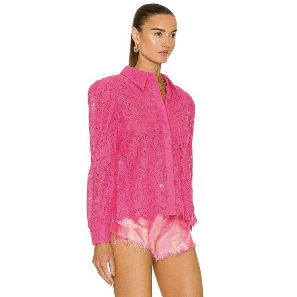 L’Agence Jenica Lace Blouse, Pink, NWT, Size XS - Picture 5 of 14